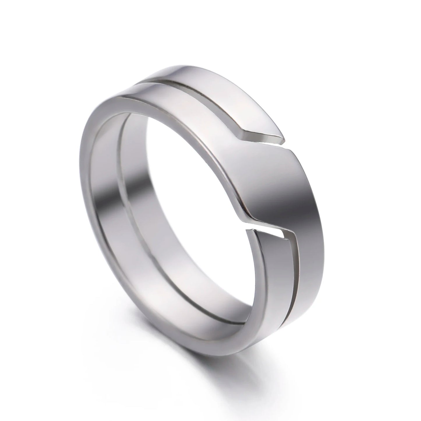 Bague Acier Inoxydable Argent SKY