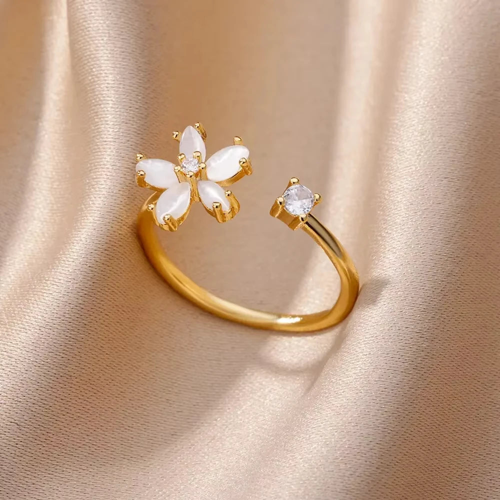 Bague Acier Inoxydable Femme Ajustable