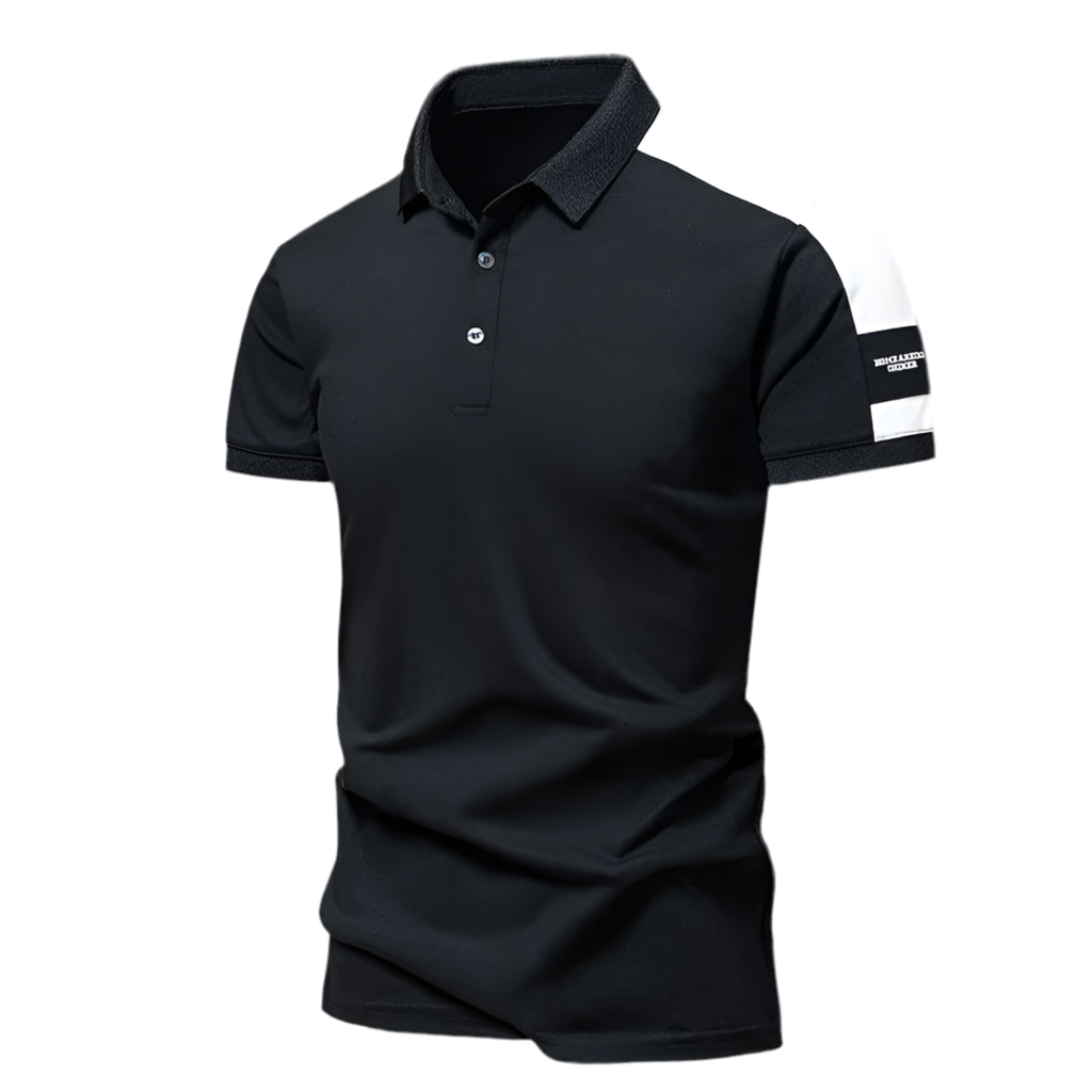 Polo Homme Noir SILK