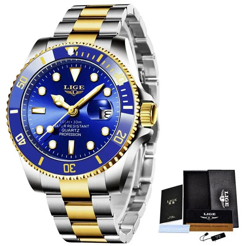 LIGE - Montre Quartz Homme