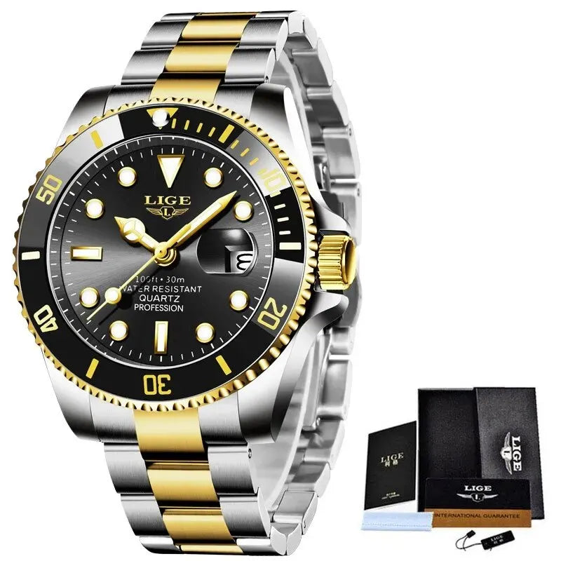LIGE - Montre Quartz Homme