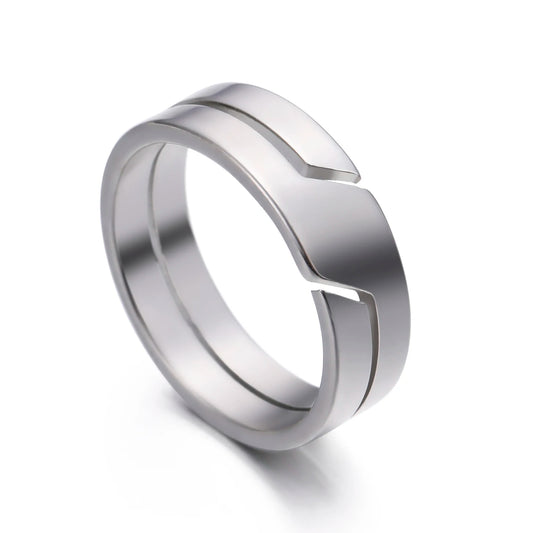 Bague Acier Inoxydable Argent SKY