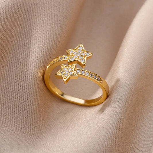 Bague Acier Inoxydable Femme Ajustable