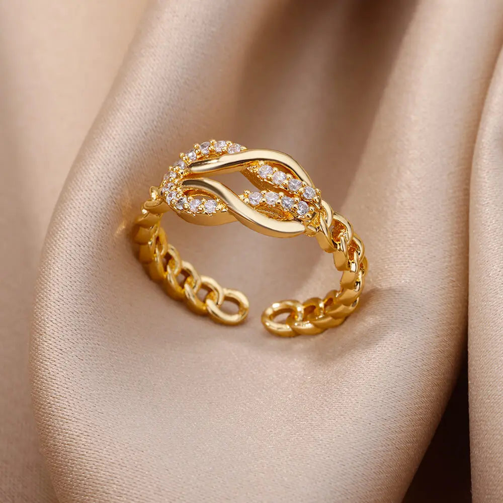 Bague Acier Inoxydable Femme Ajustable