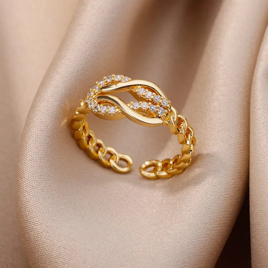 Bague Acier Inoxydable Femme Ajustable