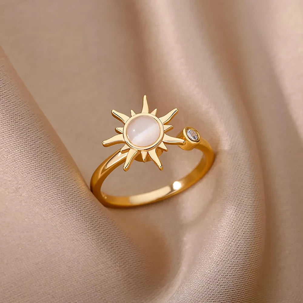 Bague Acier Inoxydable Femme Ajustable
