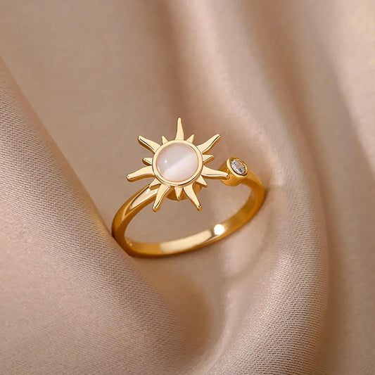 Bague Acier Inoxydable Femme Ajustable