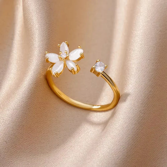 Bague Acier Inoxydable Femme Ajustable