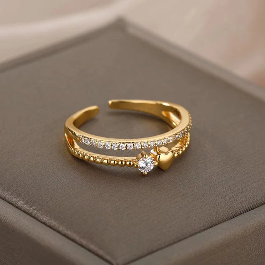 Bague Acier Inoxydable Femme Ajustable
