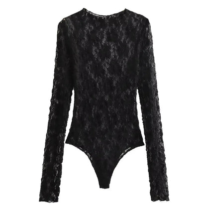Body Manche Longue Noir Femme