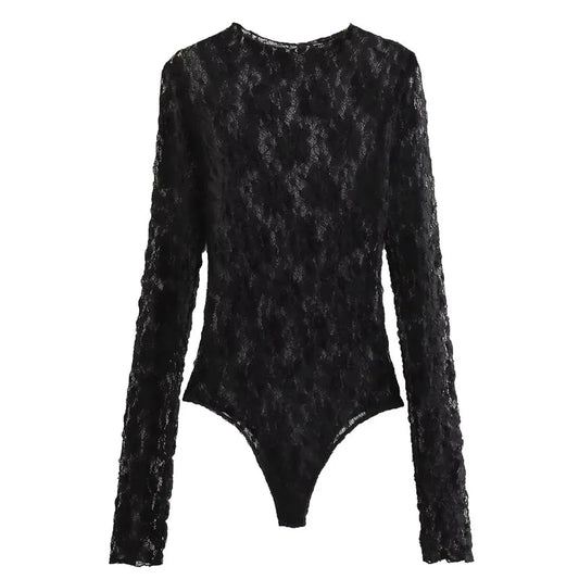 Body Manche Longue Noir Femme