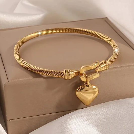 Bracelet Cœur Femme Acier Inoxydable