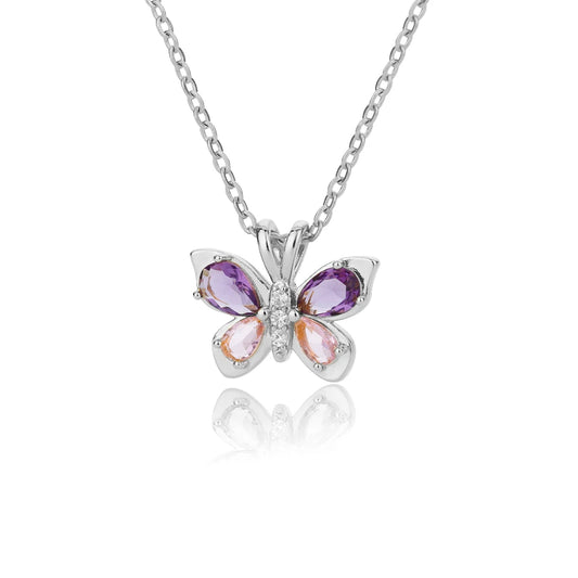 Collier Acier Inoxydable Femme Or BUTTERFLY