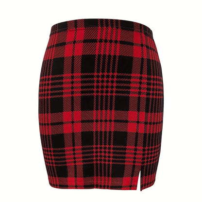Jupe Carreaux Femme 