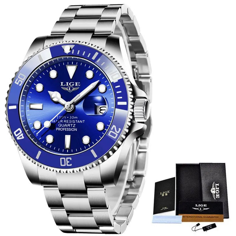 LIGE - Montre Quartz Homme
