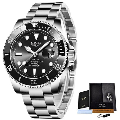 LIGE - Montre Quartz Homme