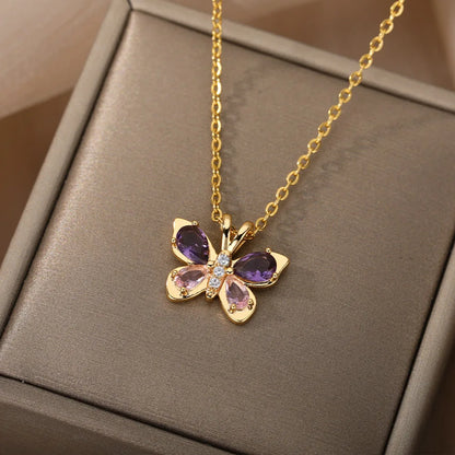 BUTTERFLY - Collier Acier Inoxydable Femme