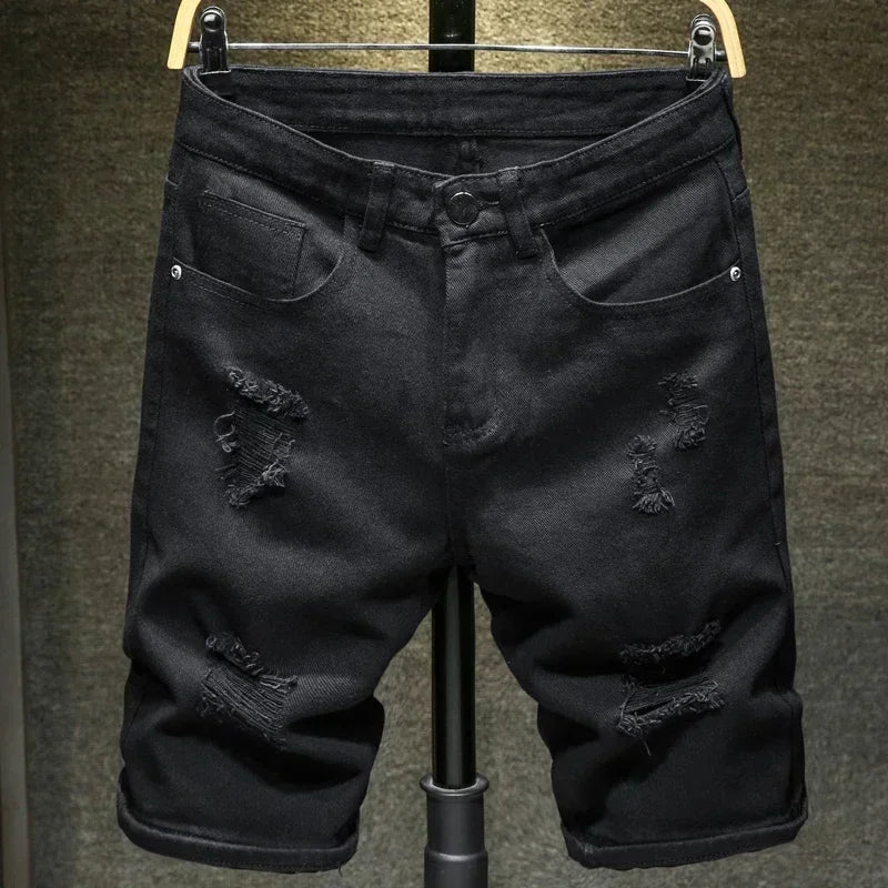 Short Jean  Noir Homme