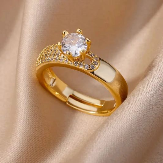 Bague Acier Inoxydable Femme Ajustable