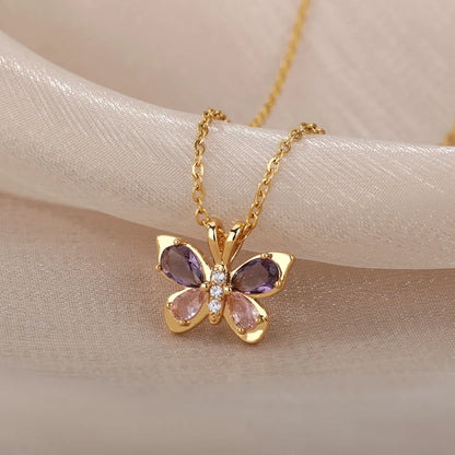 BUTTERFLY - Collier Acier Inoxydable Femme