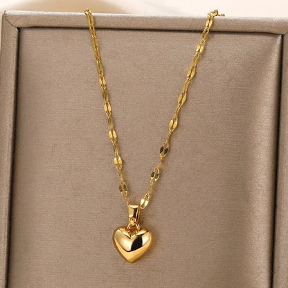 HEART - Collier Acier Inoxydable Femme