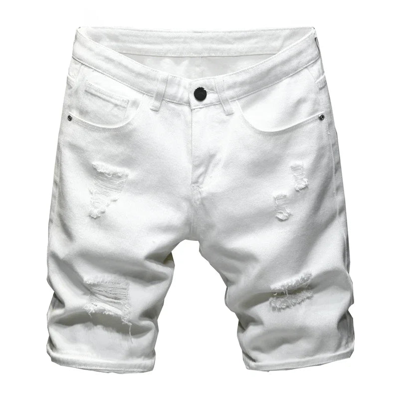 Short En Jean Blanc Homme