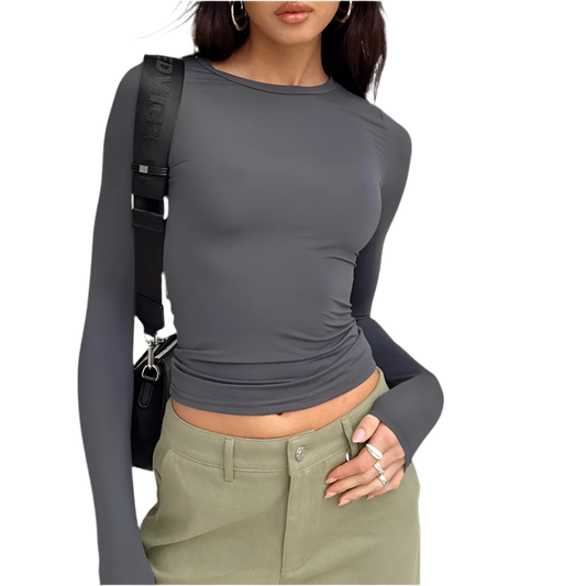 T-Shirt Coton Femme Manche Longue