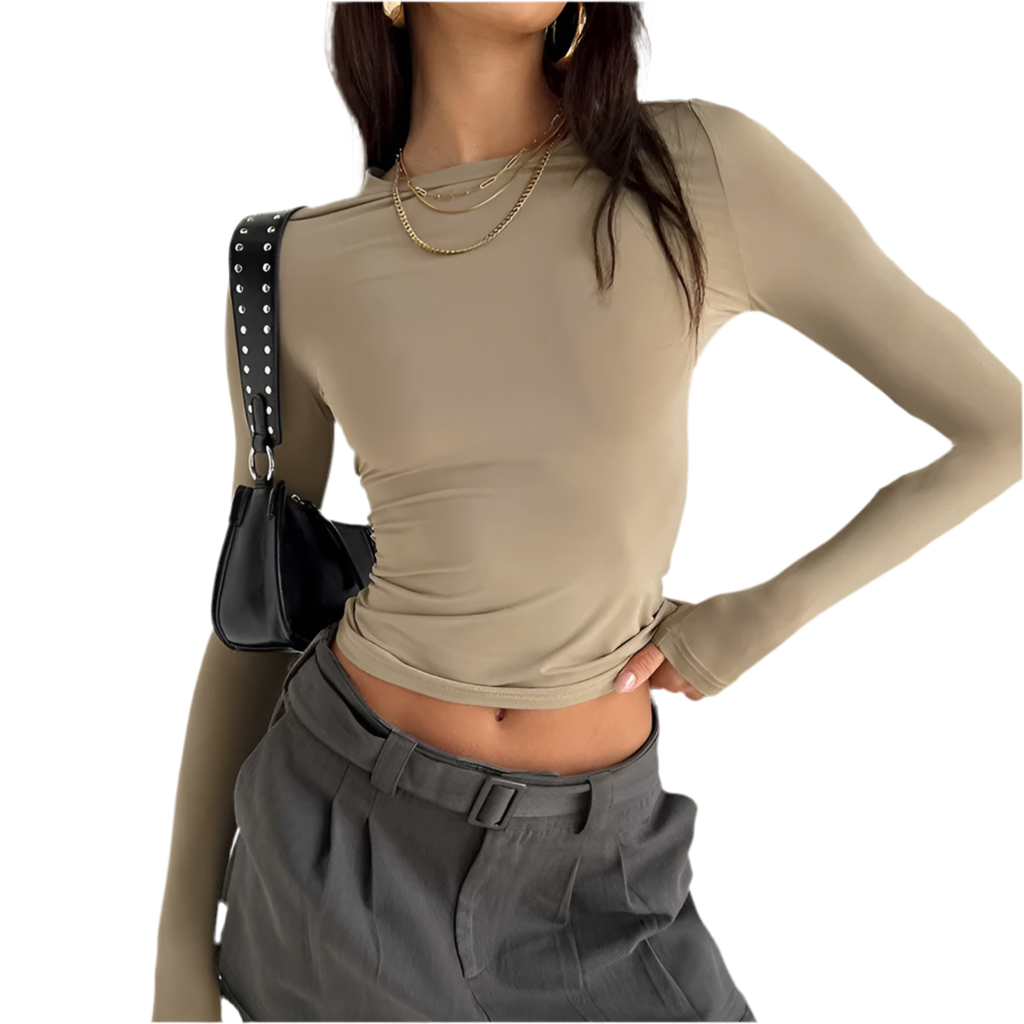 T-Shirt Coton Femme Manche Longue