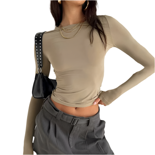 T-Shirt Coton Femme Manche Longue